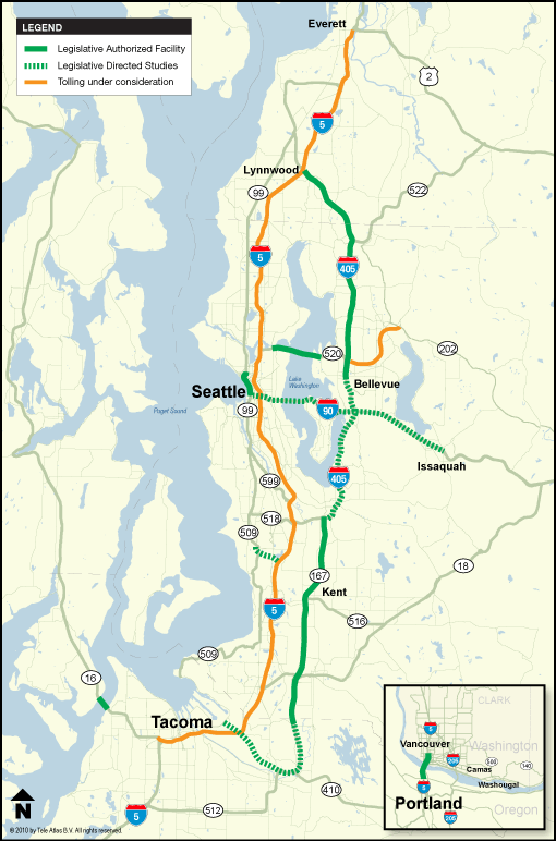Map of tolls